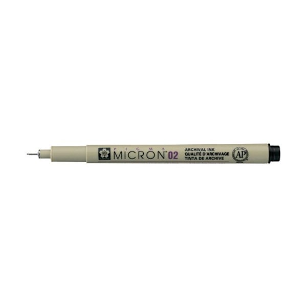 Filtpen - Sakura - Arkivblek - Meget fin spids 0,3 mm - Sort - Unisex