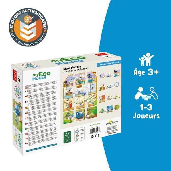 Uddannelsesspil - GEOMAG - Mit Øko Hus - Montessori Metode - Bygning af hus - Miljøbevidsthed