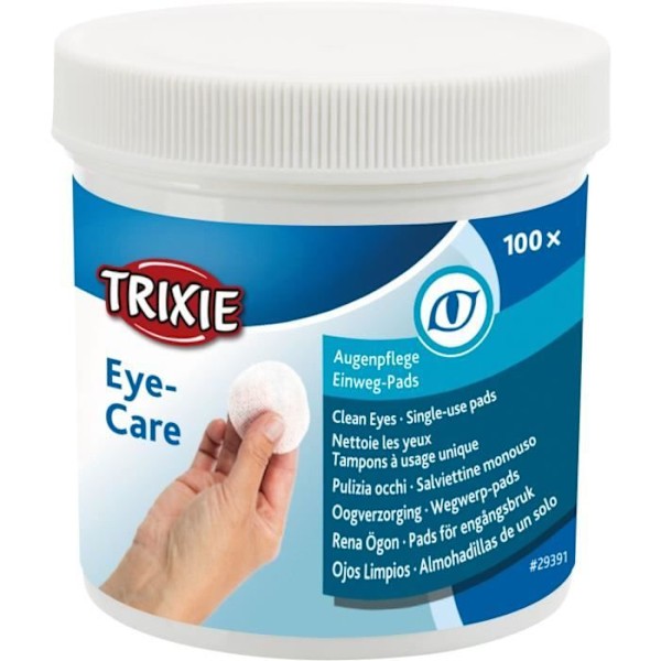 TRIXIE Pleje komprimer - Til øjenområdet - 100 stk. - Til hunde, katte og andre små dyr