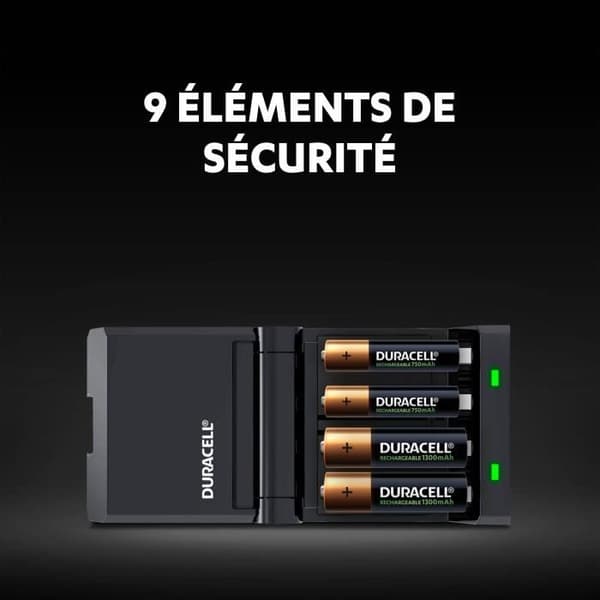 Duracell batterioplader 45min oplader til 4 AA/AAA batterier