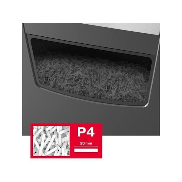 Papirøder - Rexel - Momentum X410 - P4 - 10 ark - 23L - Sort sort
