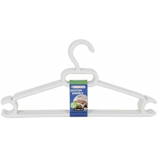 Plasthängare - DEM - Set om 12 - Vita - 37 x 18,5 x 3 cm - Blandat Flerfärgad