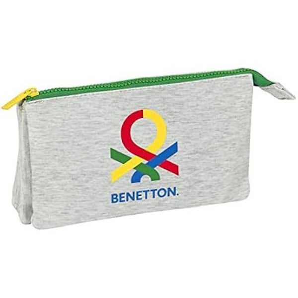 Benetton Pop Triple Pennfodral för barn - Grå - Bekväm och mångsidig Grå