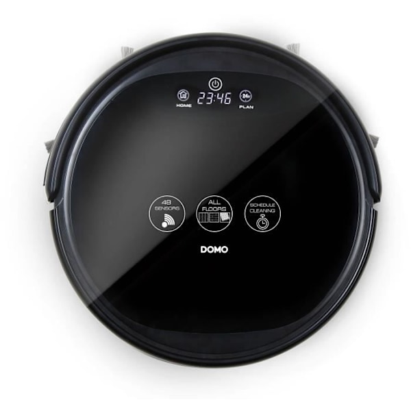 Robotdammsugare med fjärrkontroll - DOMO - DO7293SN - 120 min - 2000 PA - 550 ml Svart