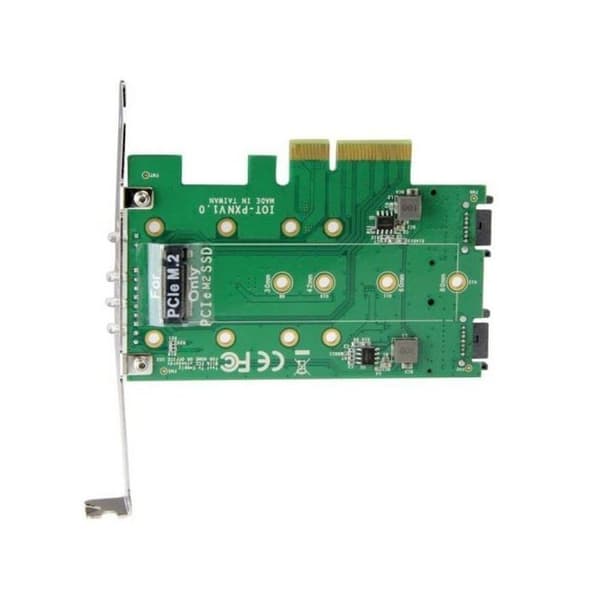 3-ports M.2 NGFF SSD-adapter - STARTECH - PCIe 3.0 - SATA III og NVMe