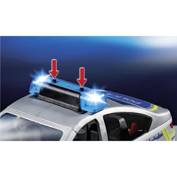 PLAYMOBIL 71729 Poliisiauto sireenillä ja vilkkuvalolla, Action Heroes, Poliisit, 24 osaa, Alkaen 4 vuotta Flerfärgad