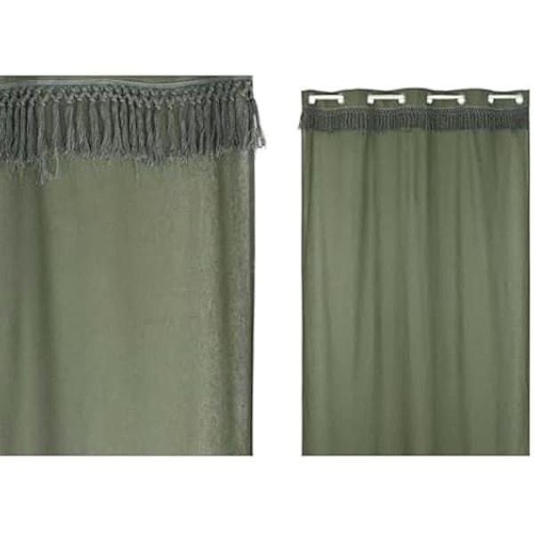 Gardin - ESPRIT - Flerfärgad - 140 x 260 cm - Inomhus - Grön Flerfärgad