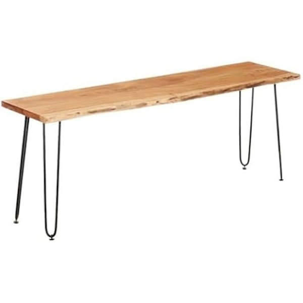 Bord TV - GAVE DEKOR - Live Edge - 140 x 37 x 52 cm - Massivt træ - Brun sort Flerfärgad