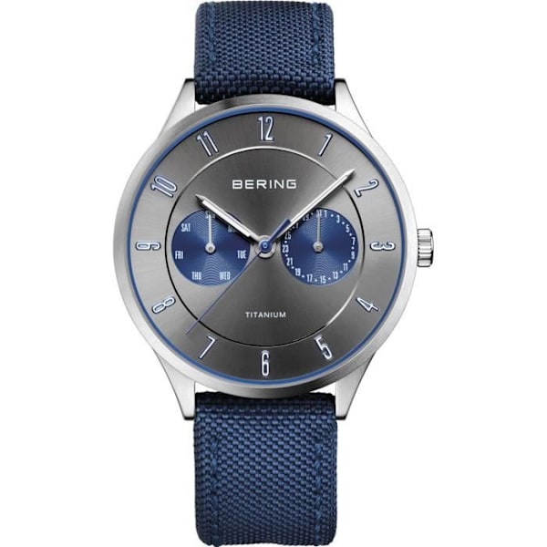 Ur - BERING - 11539-873 - Titanium - Quartz - Grå Skive Silver, Blå, Grå