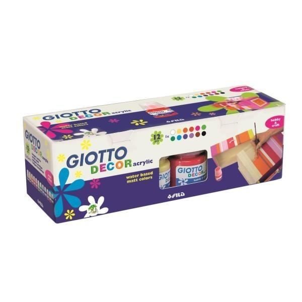 Gouache kit - GIOTTO - 936188 - 12 akryl gouacher - Flerfärgad - 25 ml Flerfärgad