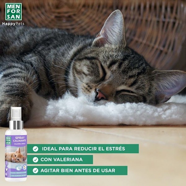 Menforsan Beroligende Spray til Katte 60ml, med Naturlig Valerian, Reducerer Stress