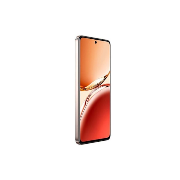 OPPO Reno12 F 4G -älypuhelin oranssin värisenä 6,67 tuuman AMOLED-näyttö 120 Hz Full HD+, 1080 x 2400 pikseliä, 8 Gt DDR4 + RAM