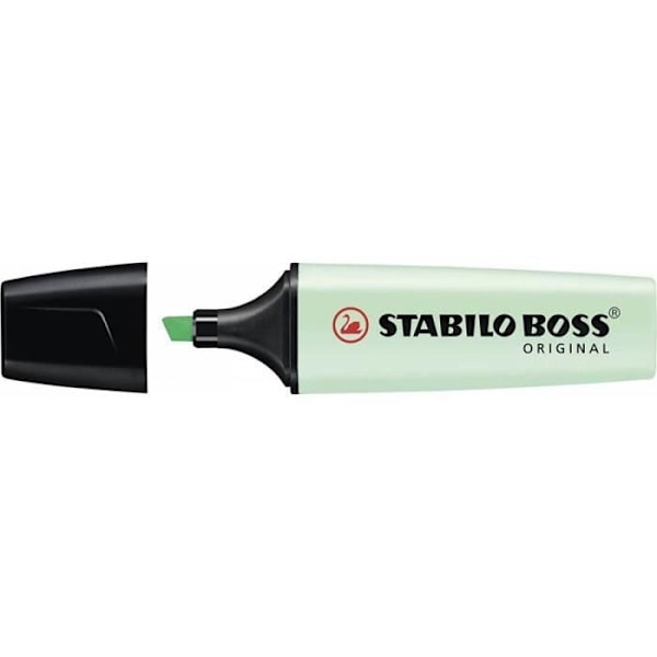 Surligneur - STABILO - BOSS ORIGINAL - 10 kappaleen pakkaus - Pastelli Vesiminttu - Viistopäinen kärki Pastell Mint med vatten