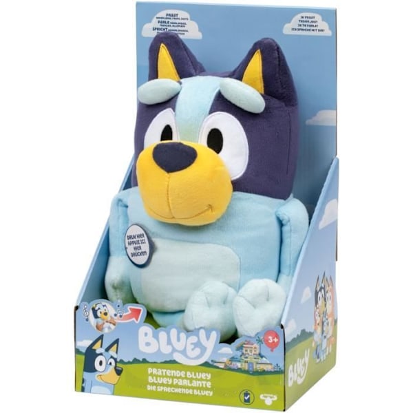 Puhuva pehmoeläin - BLUEY - Bluey - 33 cm - Virallinen ääni - Alaotsikon musiikki Blå