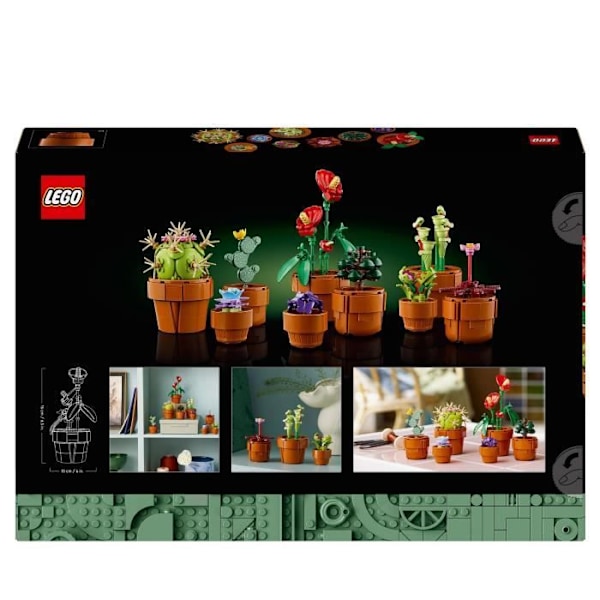 LEGO® Icons 10329 Miniatyrväxter, botanisk samling 9 konstgjorda växter med blommor, heminredning Terrakotta