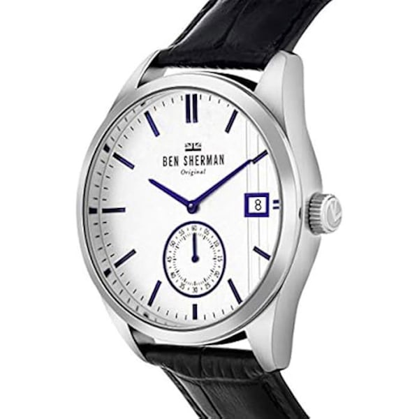 Ur - BEN SHERMAN - Mod. SPITALFIELDS - Sort Læder - 5 ATM Vandtæthed - Analog Quartz Svart silver