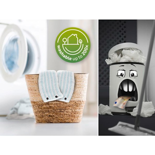 Rengøringssæt til gulv Leifheit Combi XL 55360, moppesystem med spand til 12 L og micro duo betræk, gulvmoppe 42 cm