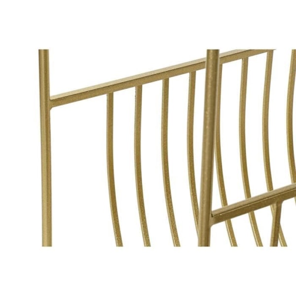 spegelmagasinsställ i guld i metall (76 x 35 x 83 cm)