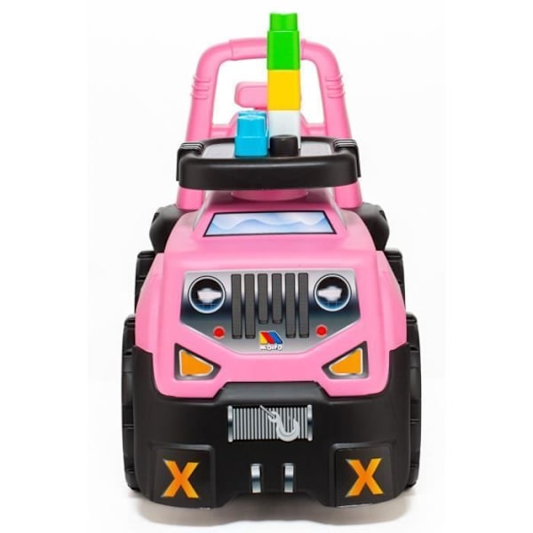 3 in 1 Pink Walker - MOLTO - Suv + Block-spel - Tjej - Vit - Från 3 år svart och rosa