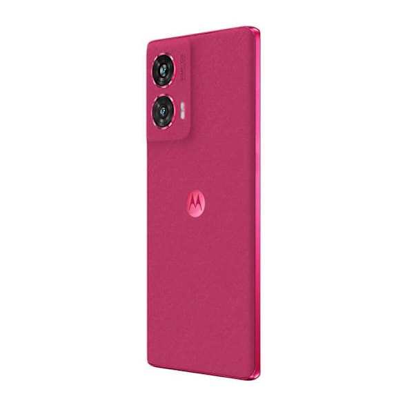 Motorola moto edge 50 FUSION-smartphone i hot pink med 6,7" POLED-skærm 144 Hz Full HD+, 1080 x 2400 pixels, 12 GB DDR4 + RAM