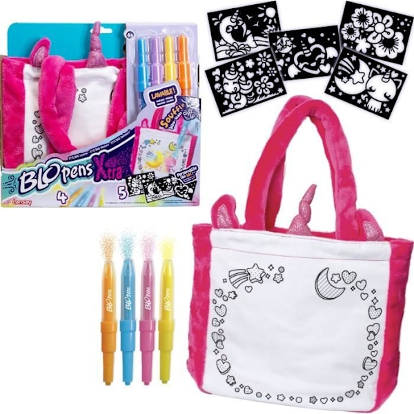 Blopens - LANSAY - Styl'bag - 5 skabeloner - 1 unicorn taske - Fra 6 år Flerfärgad