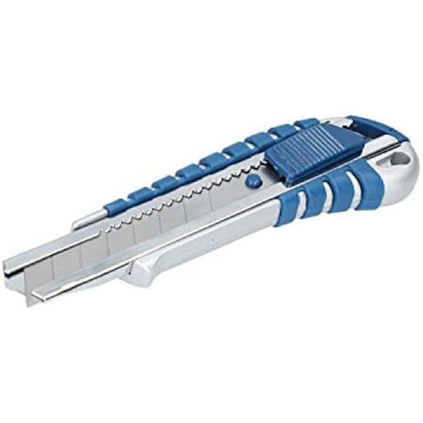Kutter - FERRESTOCK - 18 mm - Zinkmetall - Gummibehandlat handtag - Infällbart blad Zink