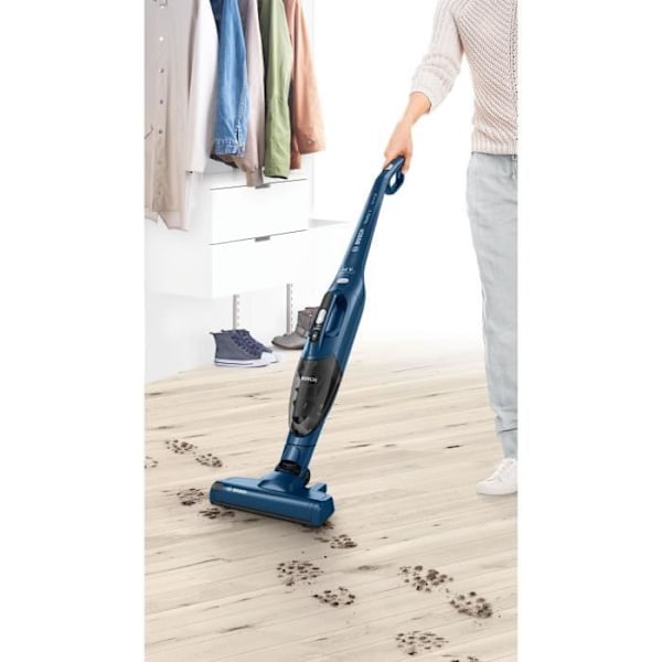 Sladdlös stickdammsugare - BOSCH BBHF216 - 16 V max. - Litiumbatteri - 36 min - Integrerad bordsdammsugare - Blå Blå