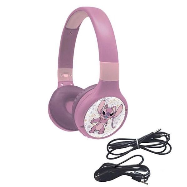 2-in-1 Bluetooth® ja langallinen mukava ja taitettava kuulokkeita lapsille äänirajoituksella – Angel Flerfärgad