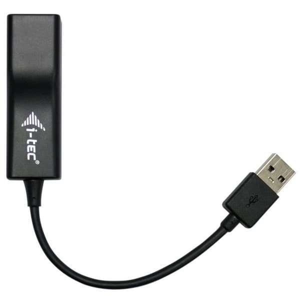 Ethernet-sovitin - I-TEC - USB RJ45:een - 100/10 Mbps - USB 2.0 - Musta