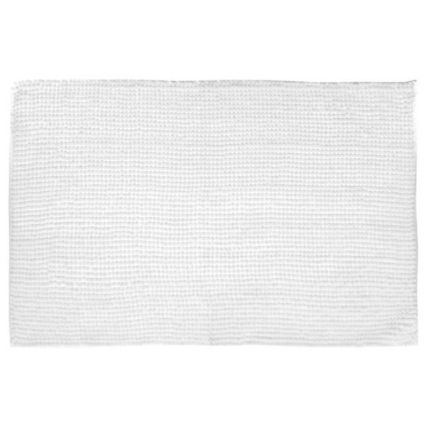 Mini Chenille Kylpyhuonematto - Valkoinen - Puuvilla - 50 x 80 cm Vit