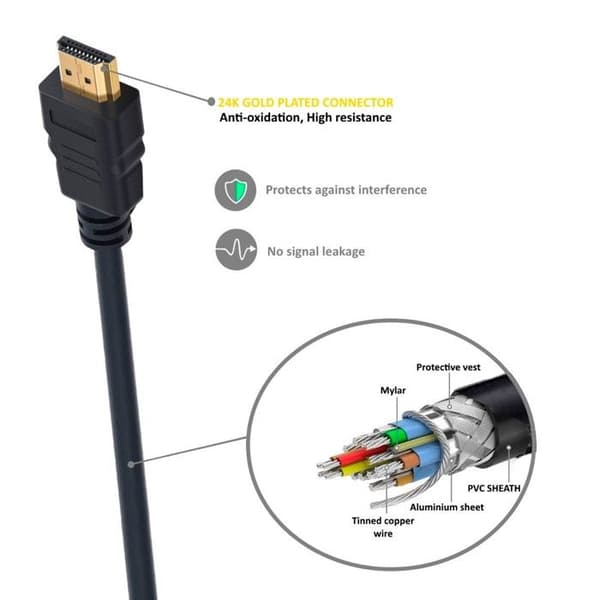 HDMI 2.1 - EWENT - EC1322 - Korkeanopeudella Ethernetillä - 8K - 3M - Musta