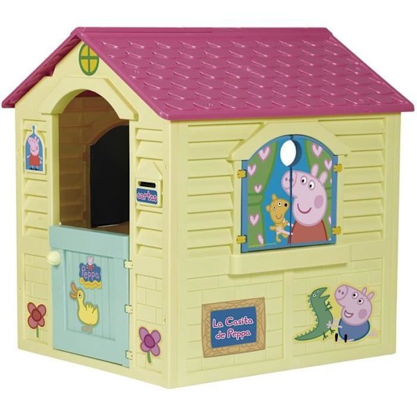 Peppa Pig House - CHICOS - Avautuva ovi ja ikkunat - Pojille ja tytöille yli 2-vuotiaille Rosa