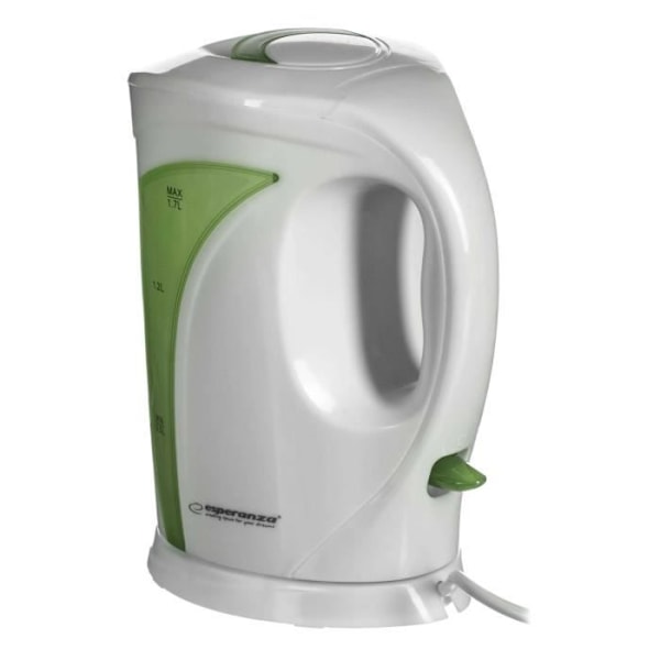 Elkedel ESPERANZA EKK018G 1,7 L Hvid / Grøn - Funktion til varmt hold - Antikalcium system Hvid / Grøn