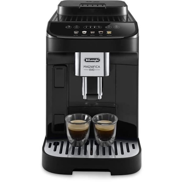 Automatisk espressomaskine med De'Longhi Magnifica Evo-kværn - ECAM290.61.B - mælkedrikketeknologi, Sort Svart