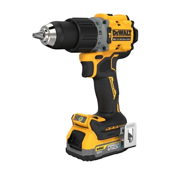 Kompakt slagnøgle XR børsteløs - DEWALT - med 2 batterier 18V 1.7Ah - lader - TSTAK - DCD805E2T-QW