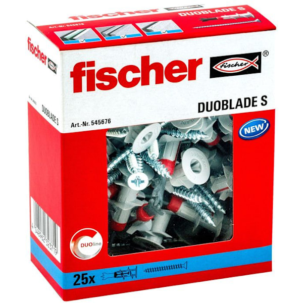 Ankel - FISCHER - DUOBLADE S - Bi-material - Paket med 25 st Svart
