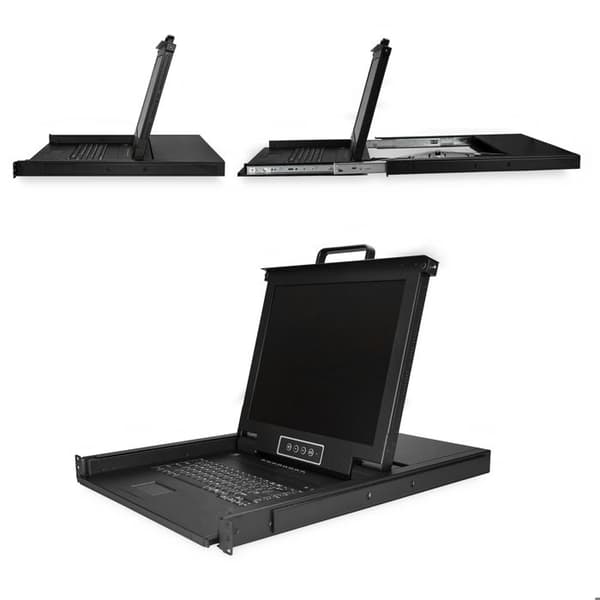 Console KVM StarTech.com RKCONS1708K - 17" - 1280 x 1024 pixels - VGA - Sort