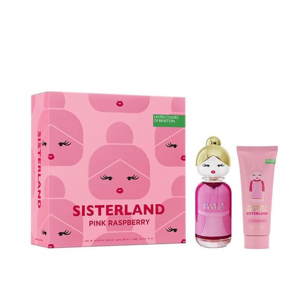 Etui Sisterland hindbærrosa (2 dele)