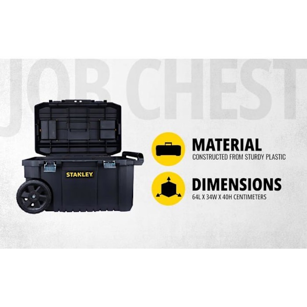 Stanley by Black & Decker STST1-80150 værktøjskasse Sort 1 stk. Gul