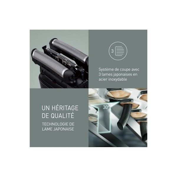 Sähköparranajokone - PANASONIC - ES-CM3BKS503 - 3 Terää - Vedenkestävä - Kuiva tai Märkä Käyttö Svart silver