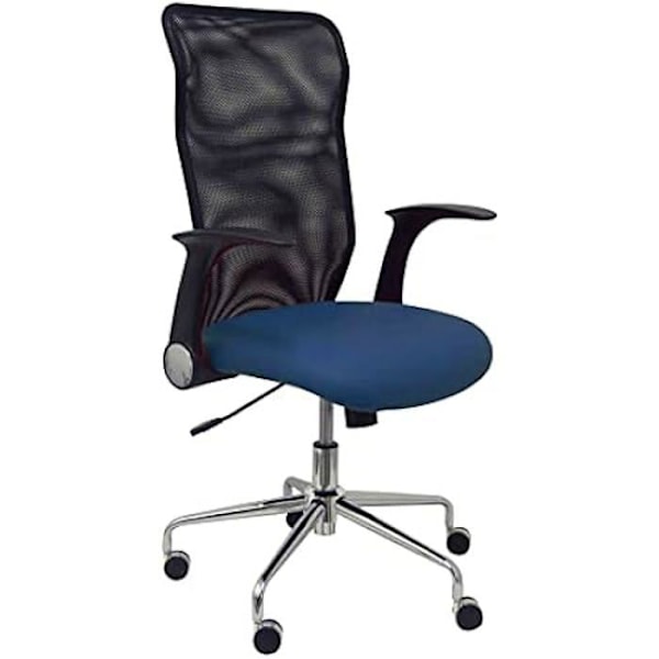 Kontorsstol - PIQUERAS ET CRESPO - Minaya - Marinblått konstläder - Ergonomisk - Justerbar i höjdled marinblå