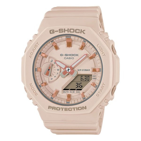 Casio - Kvinder Ur - Kvarts - Analog - Digital - Rosa Plastikkæde Rosa