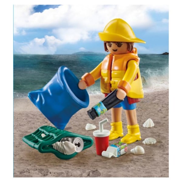 PLAYMOBIL - 71163 - Special Plus Affaldsindsamlingsfrivillig - Gul - Barn - Blandet - 4 år Gul