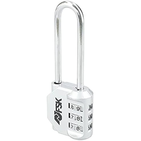 Kombinationshänglås - FERRESTOCK - FSKCAN329SI - 3 siffror - 30 mm - Silverzink Pengar