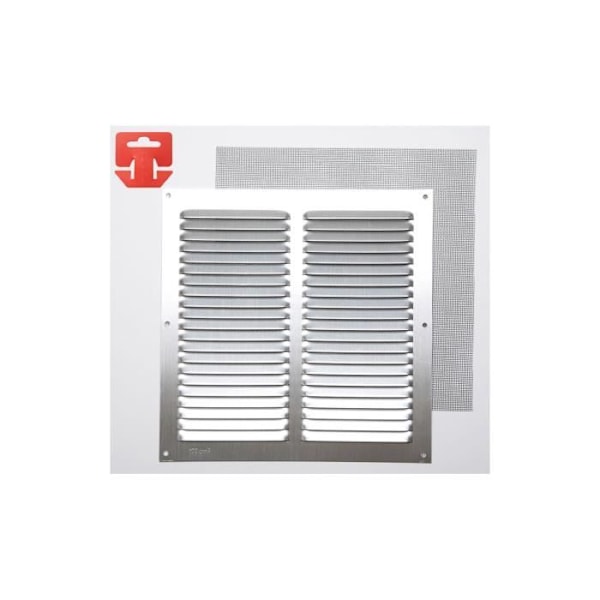 Gitter med myggenet i aluminium 0,6 - GENERISK - 250x250 mm (G)