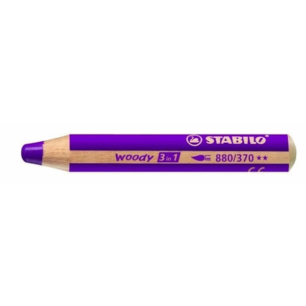 Crayon 3 i 1 - STABILO - Woody - Färg Erica - Blyertsstift 10 mm - För barn från 3 år Erika