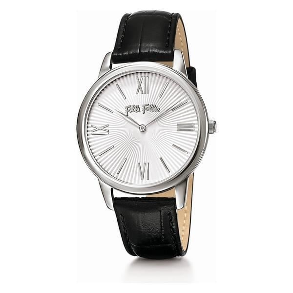 Damklocka - Folli Follie - WF15T033SP - Läder - Svart - Ø 35 mm Svart silver