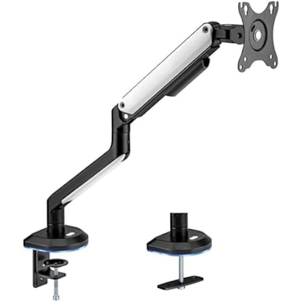 RGB spillebordsstøtte - AISENS - DT32TSR-295 - 9 kg - Roterbar og vipbar - 3 drejeled, 1 arm Sort, Hvid