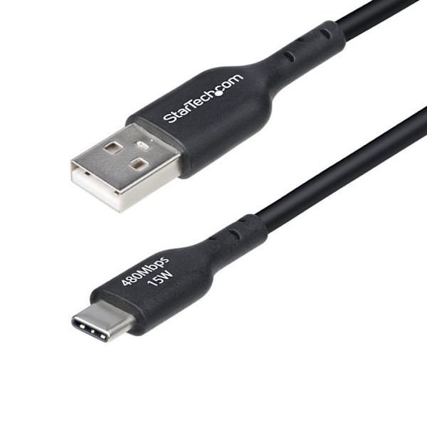 USB-A til USB-C kabel - STARTECH - 15 cm - Hurtig opladning - Dataoverførsel - Sort