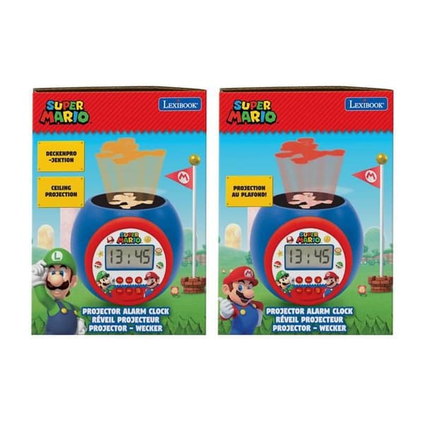 Super Mario vækkeur projektor BLÅ